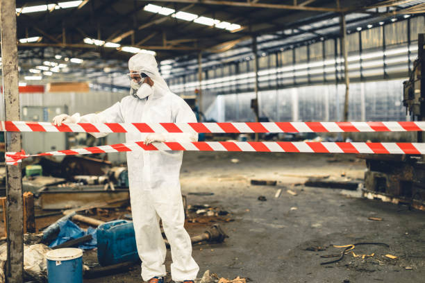 Professional Biohazard Cleanup technician working in Commerce, GA